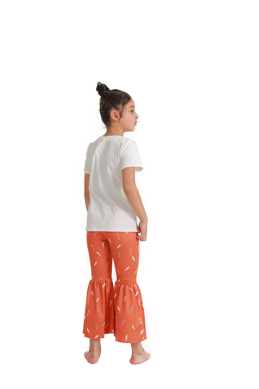 Clearance B15-30 My Heroes Have Always Been Cowboys Orange Girls Short Sleeve Pants Outfits