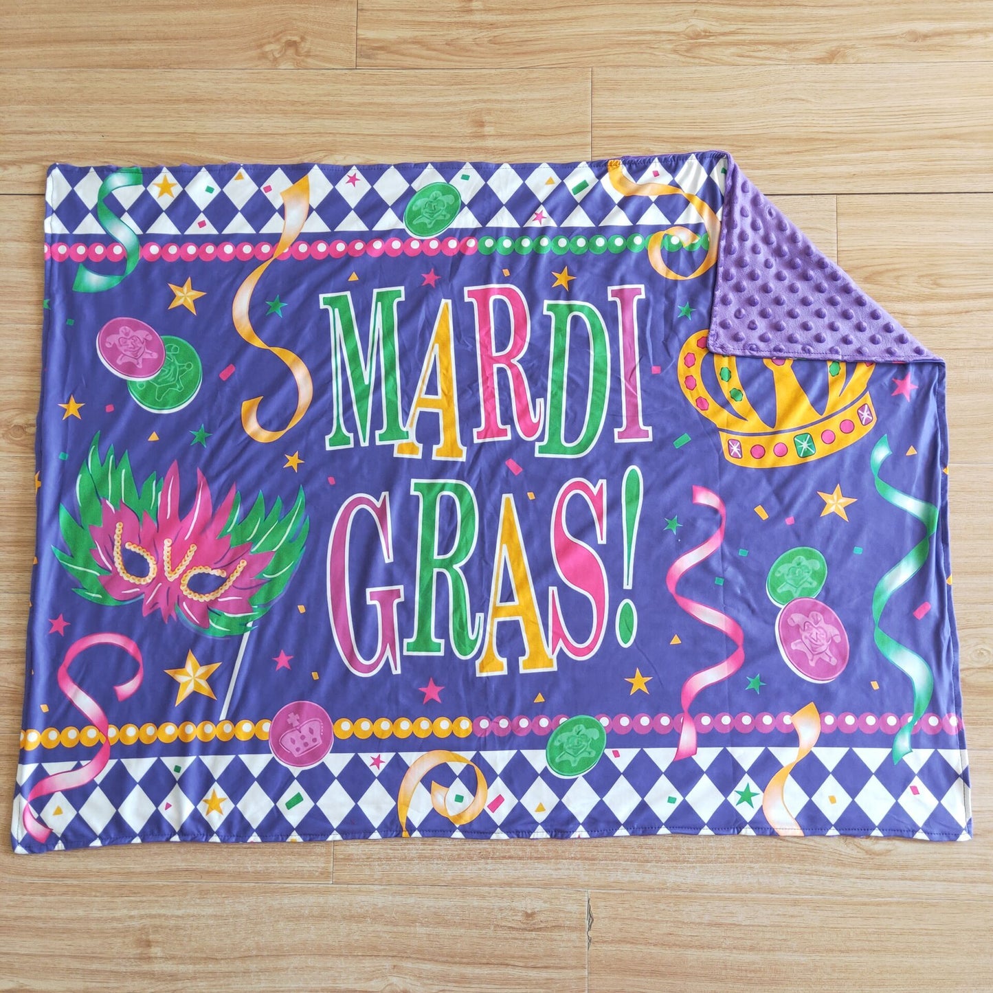 Mardi Gras Purple 29*42 Inches Blanket