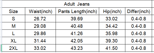 P0011 Adult Blue Girls Bell Pants Denim Jeans