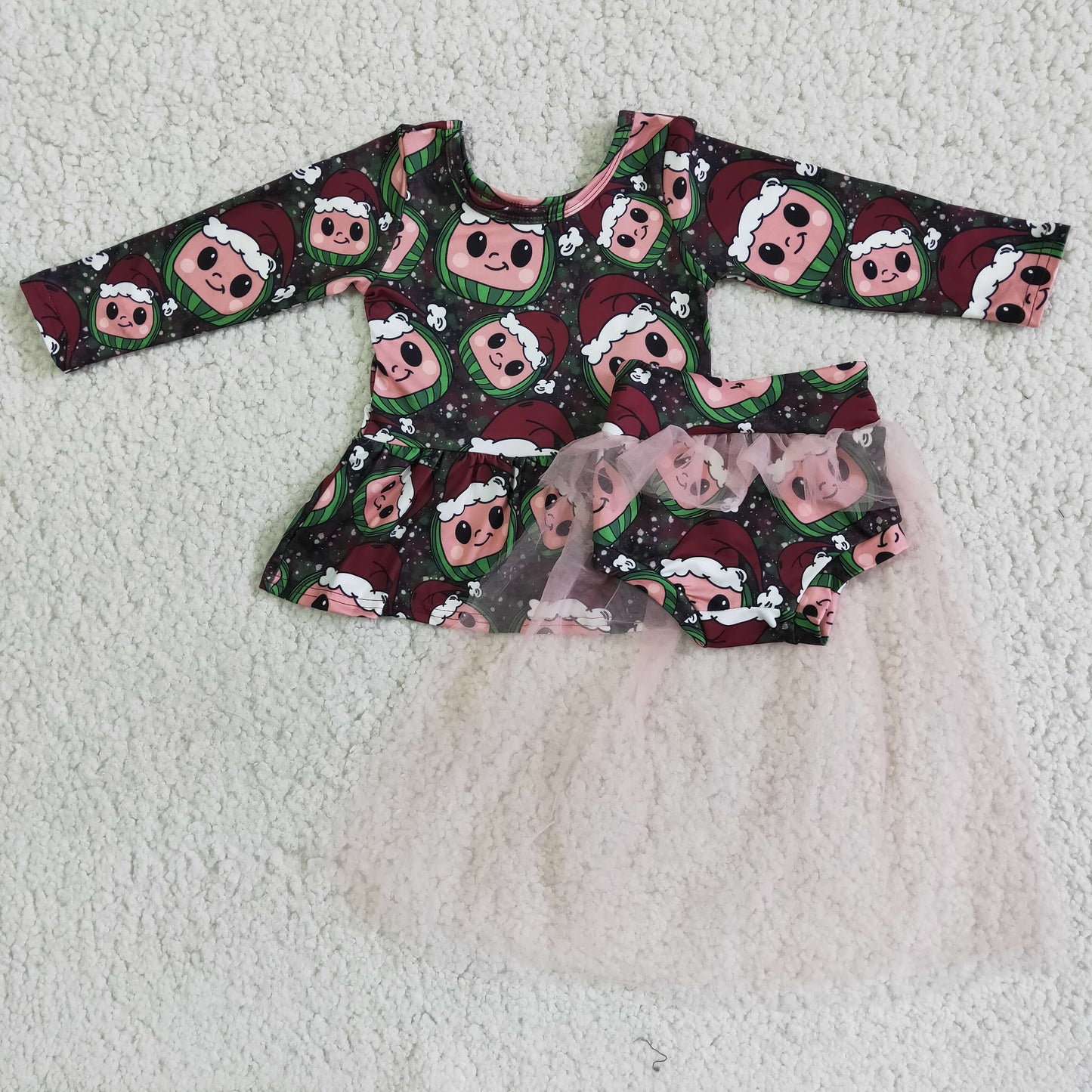 Clearance 6 A8-4 Baby Girls Cartoon Tutu Watermelon Bummies Set