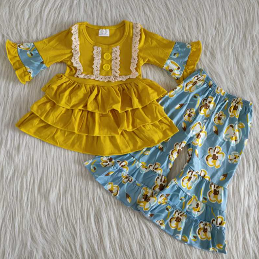 Clearance 6 B12-36 Ruffles Hot Sale Girls Set