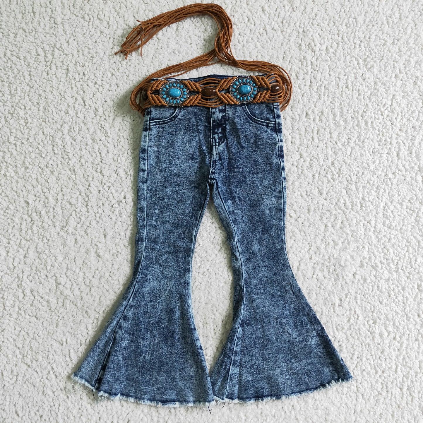 P0008 Blue Baby Girls Denim Jeans