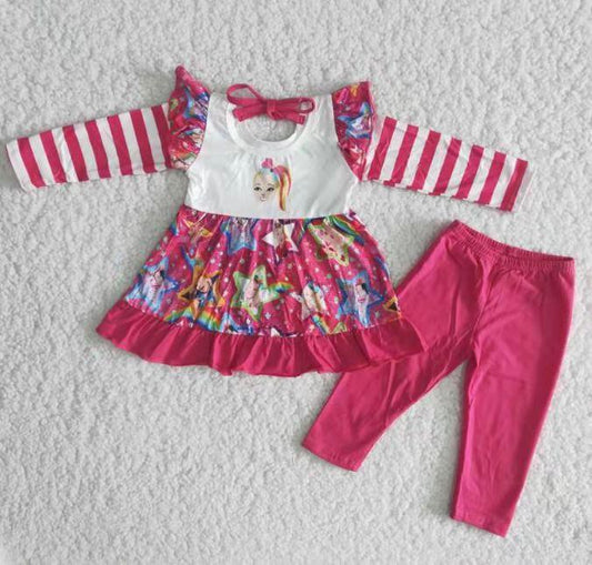 Clearance 6 A33-3 Promotion Cute Hot Pink Cartoon Outfits