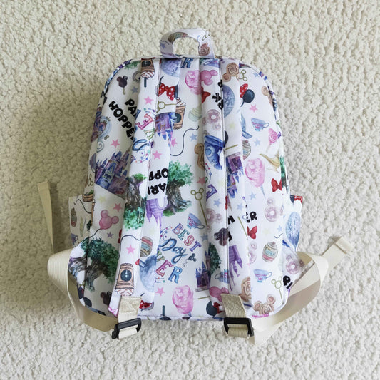 BA0010 Blue Purple Cartoon Print Little Bag Bagpack