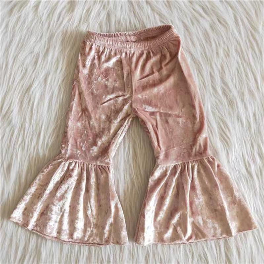 Best Velvet Bell-bottom Skin Color Pants