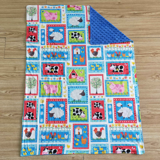 6 B10-14 Farm Print Blanket