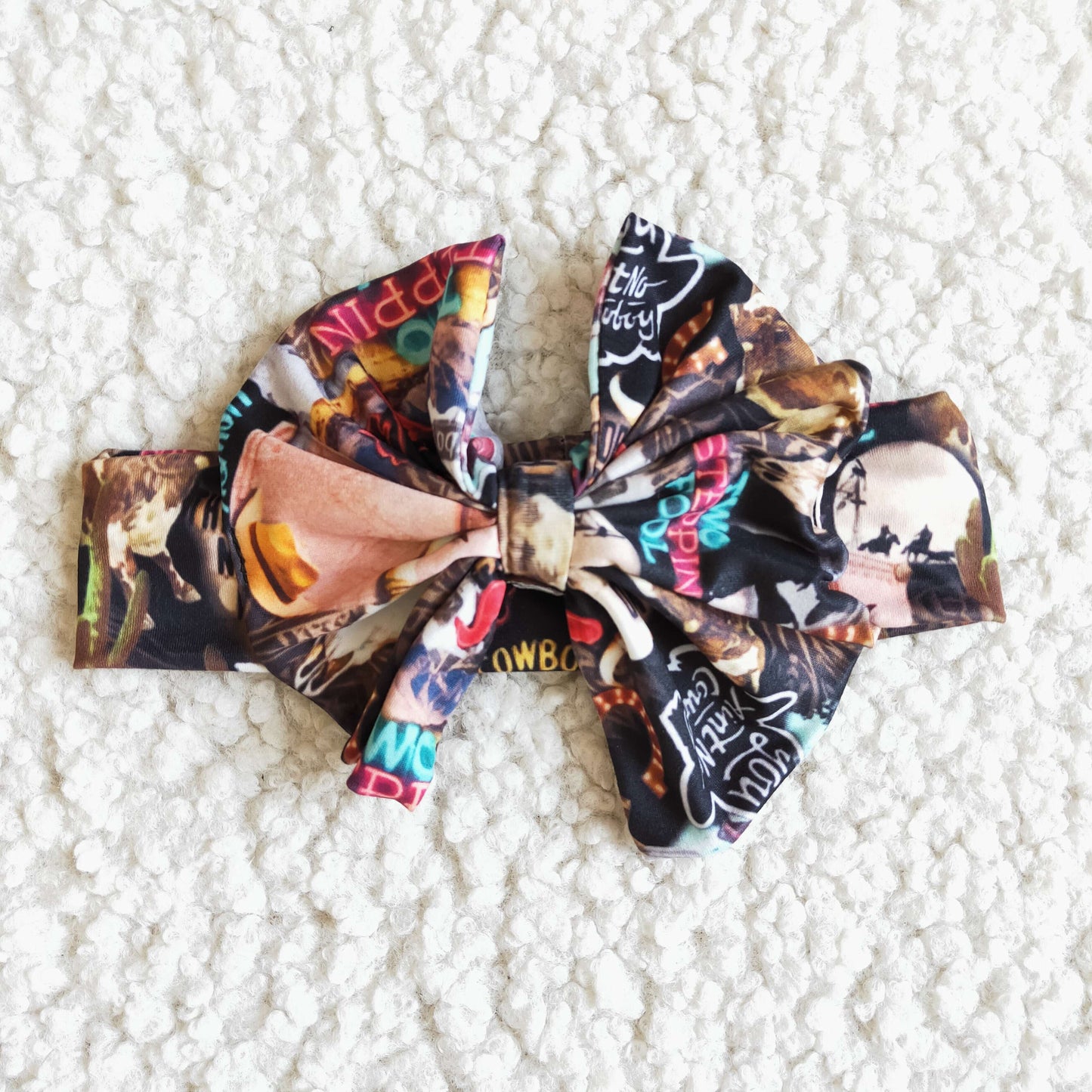 Cowboy Print Bow