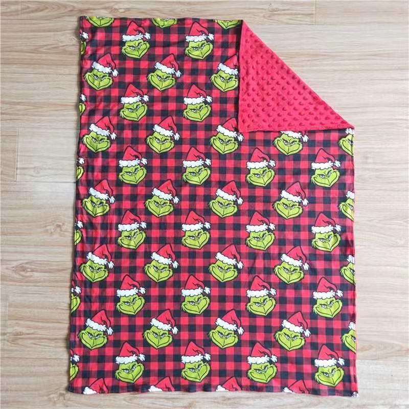 6 B6-18 Christmas Cartoon Plaid Design Casual Blanket