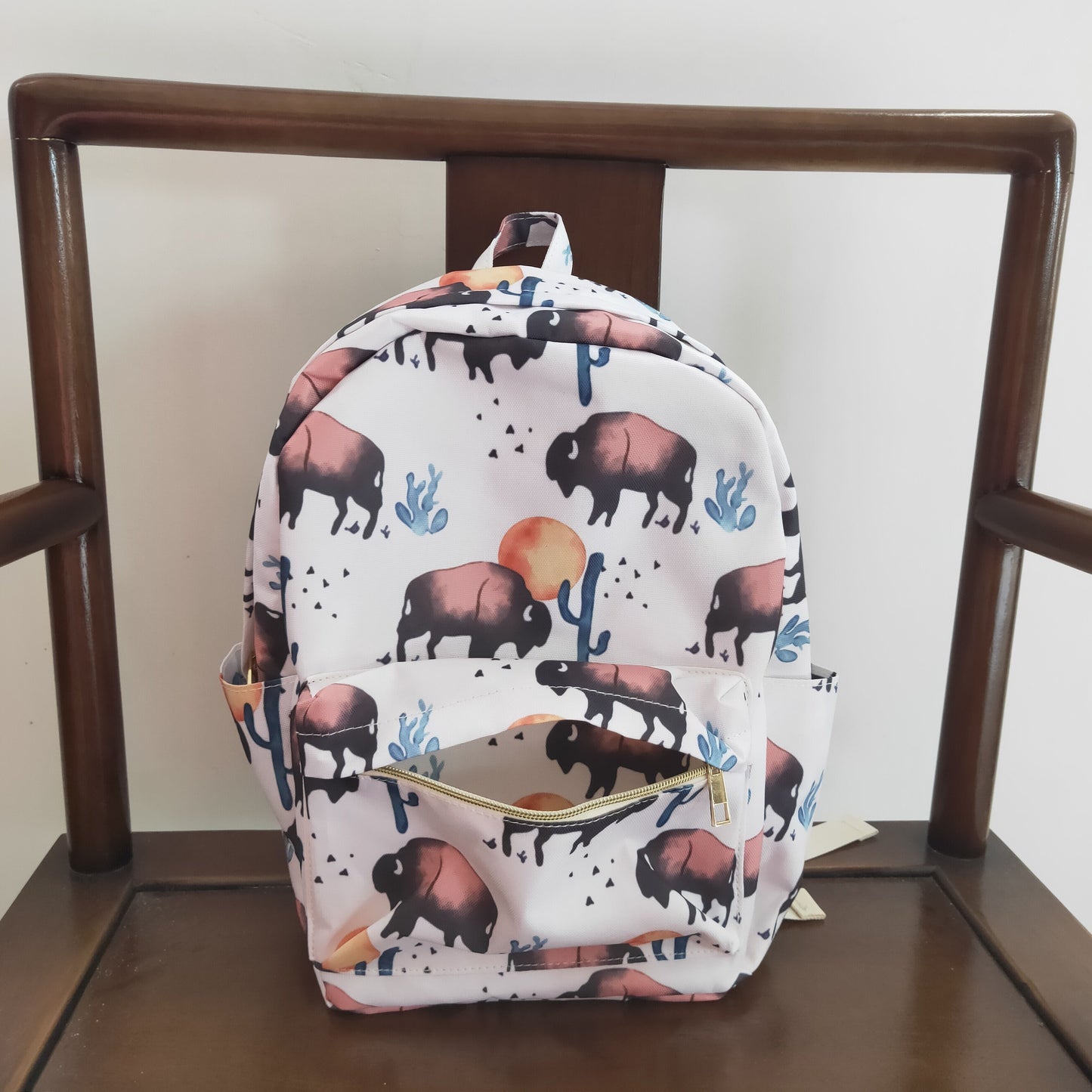 BA0043 Cow Western  Print Little Bag Bagpack