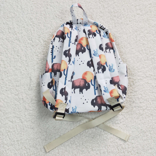 BA0043 Cow Western  Print Little Bag Bagpack