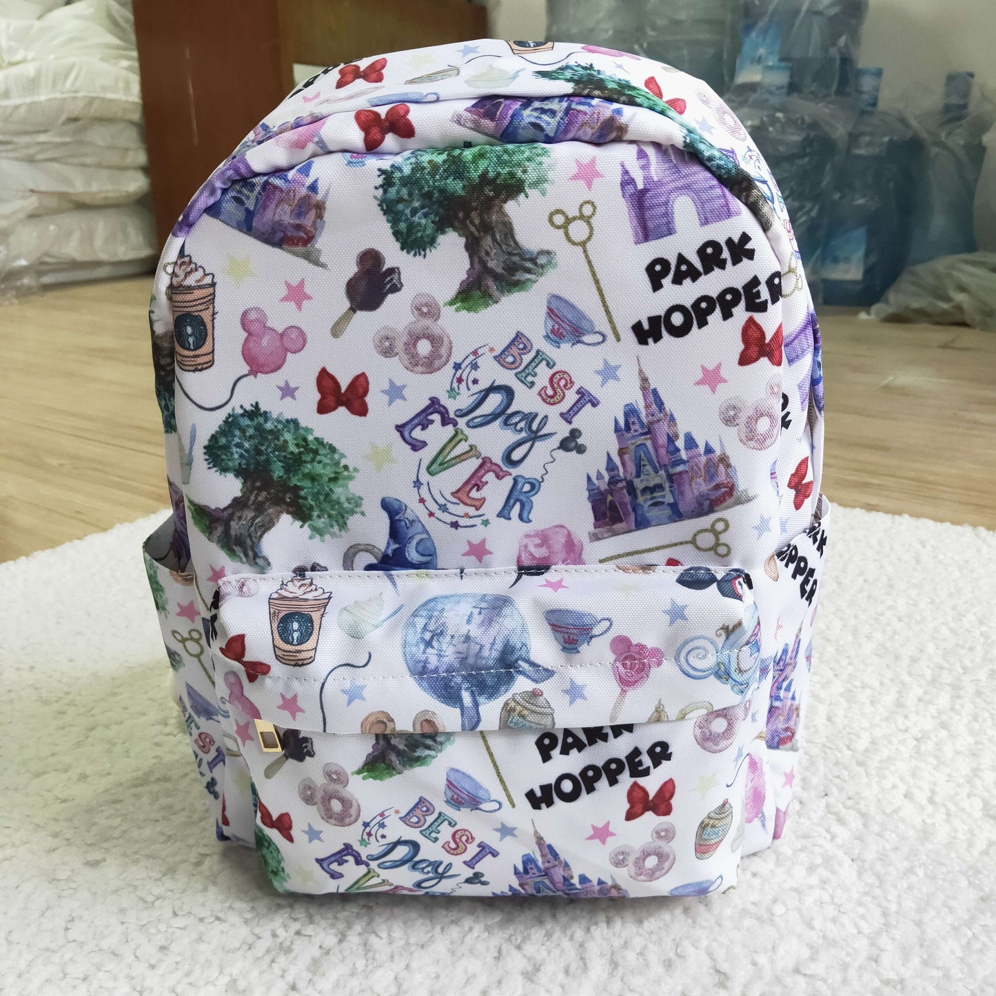 BA0010 Blue Purple Cartoon Print Little Bag Bagpack