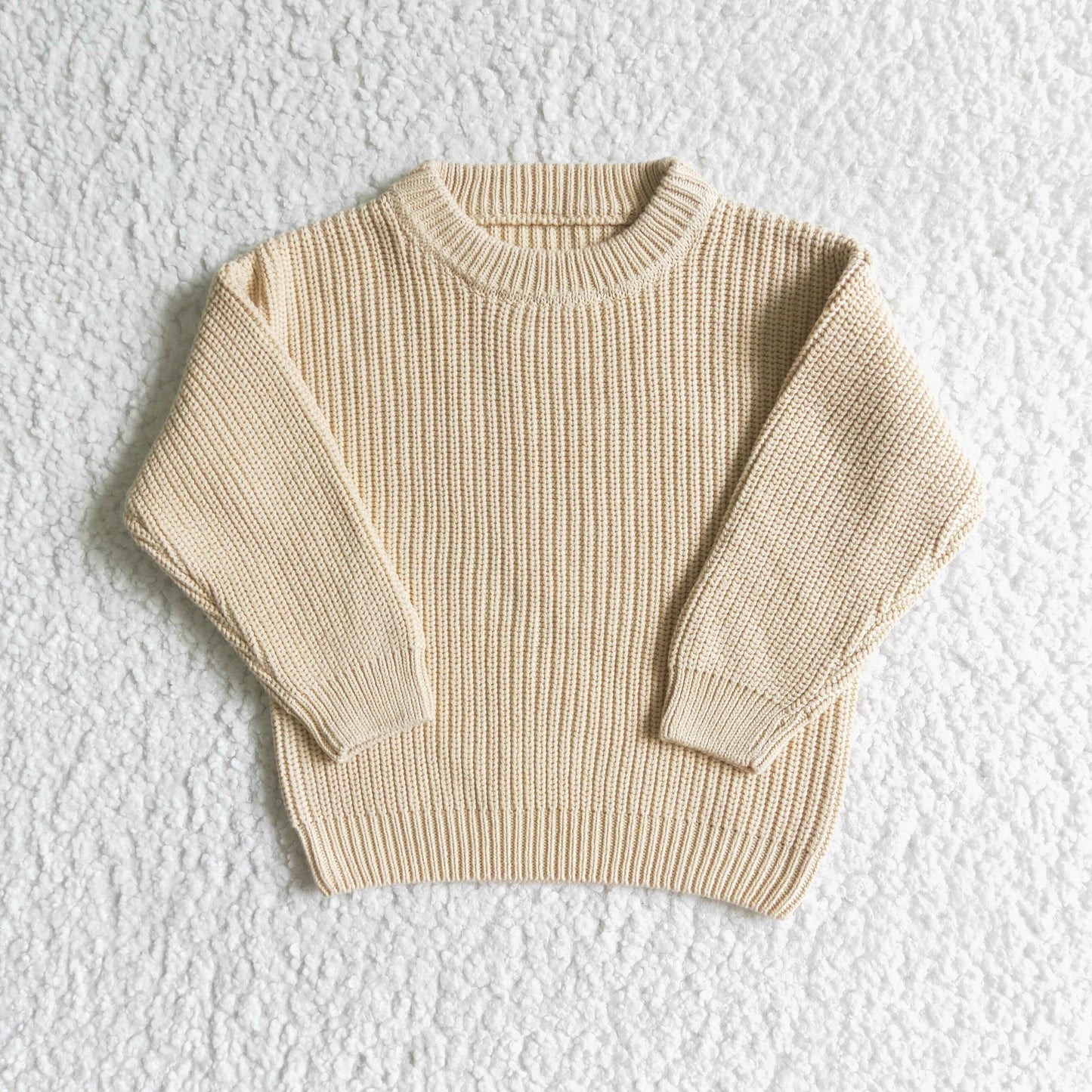 GT0033 White Girls Long Sleeve Sweater