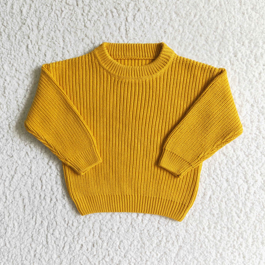 GT0034 Yellow Girls Long Sleeve Sweater