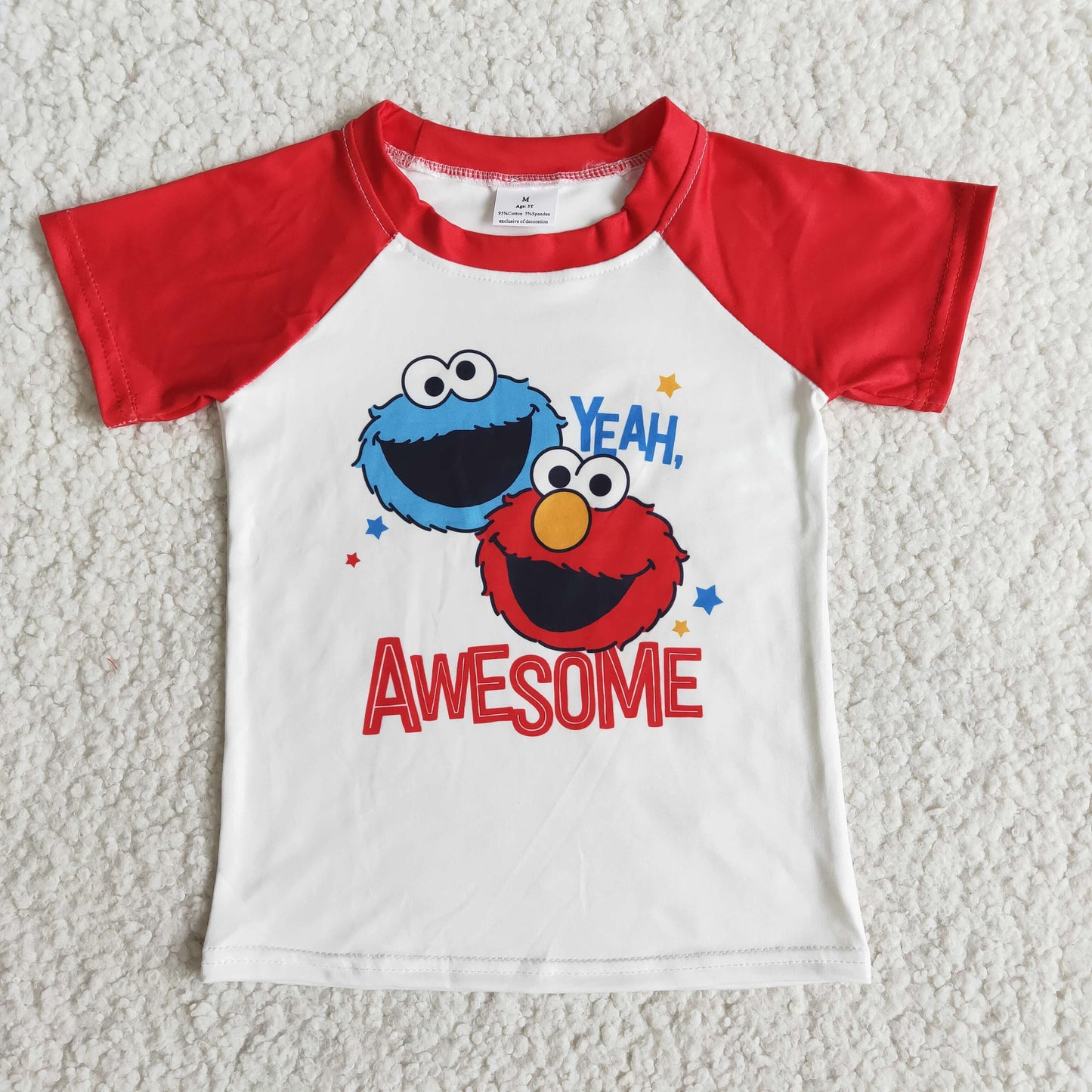 Boys Yeah Awesome Red Short Sleeve T-shirts