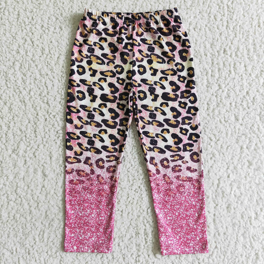 P0016 Pink Leopard Baby Girls Legging Long Pants