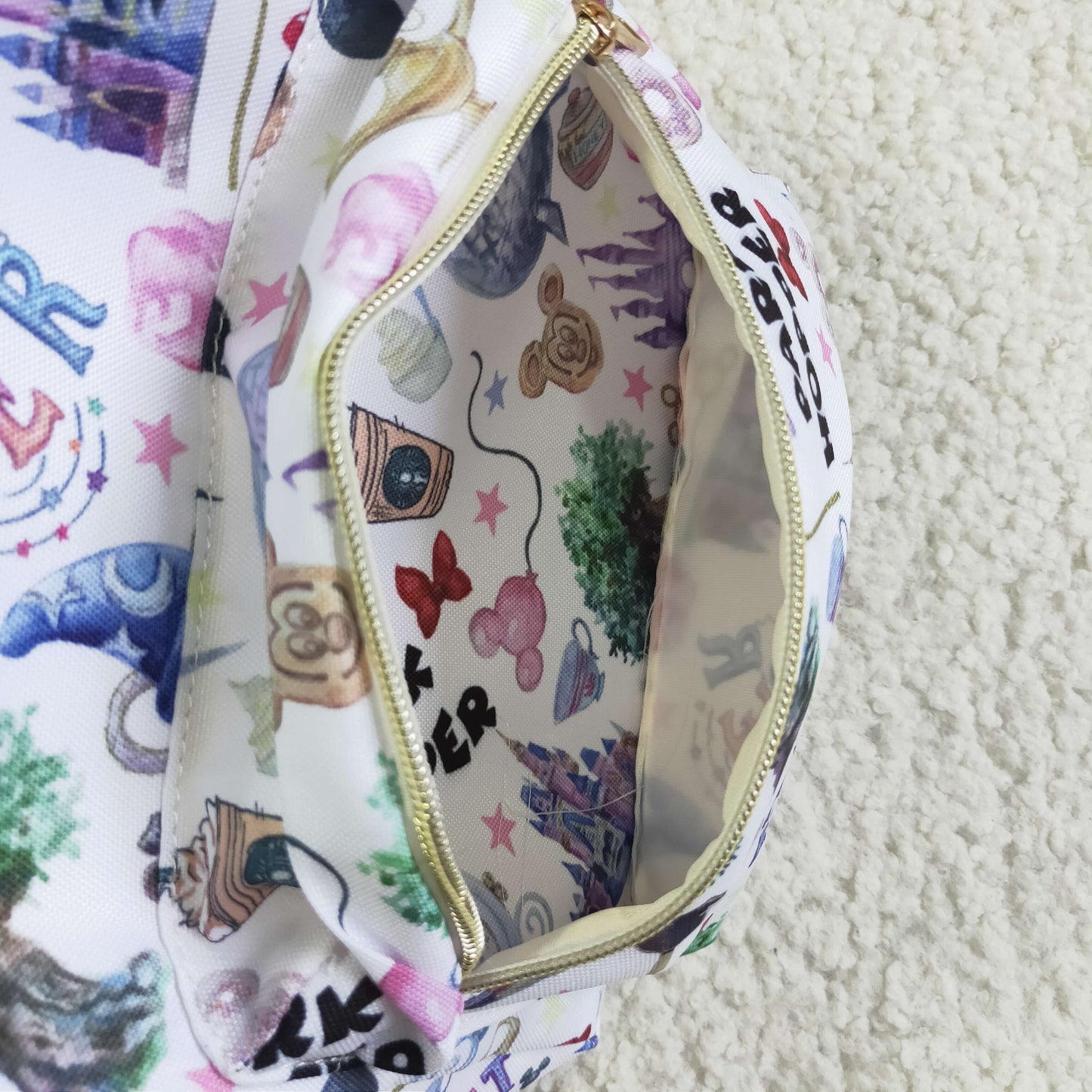 BA0010 Blue Purple Cartoon Print Little Bag Bagpack