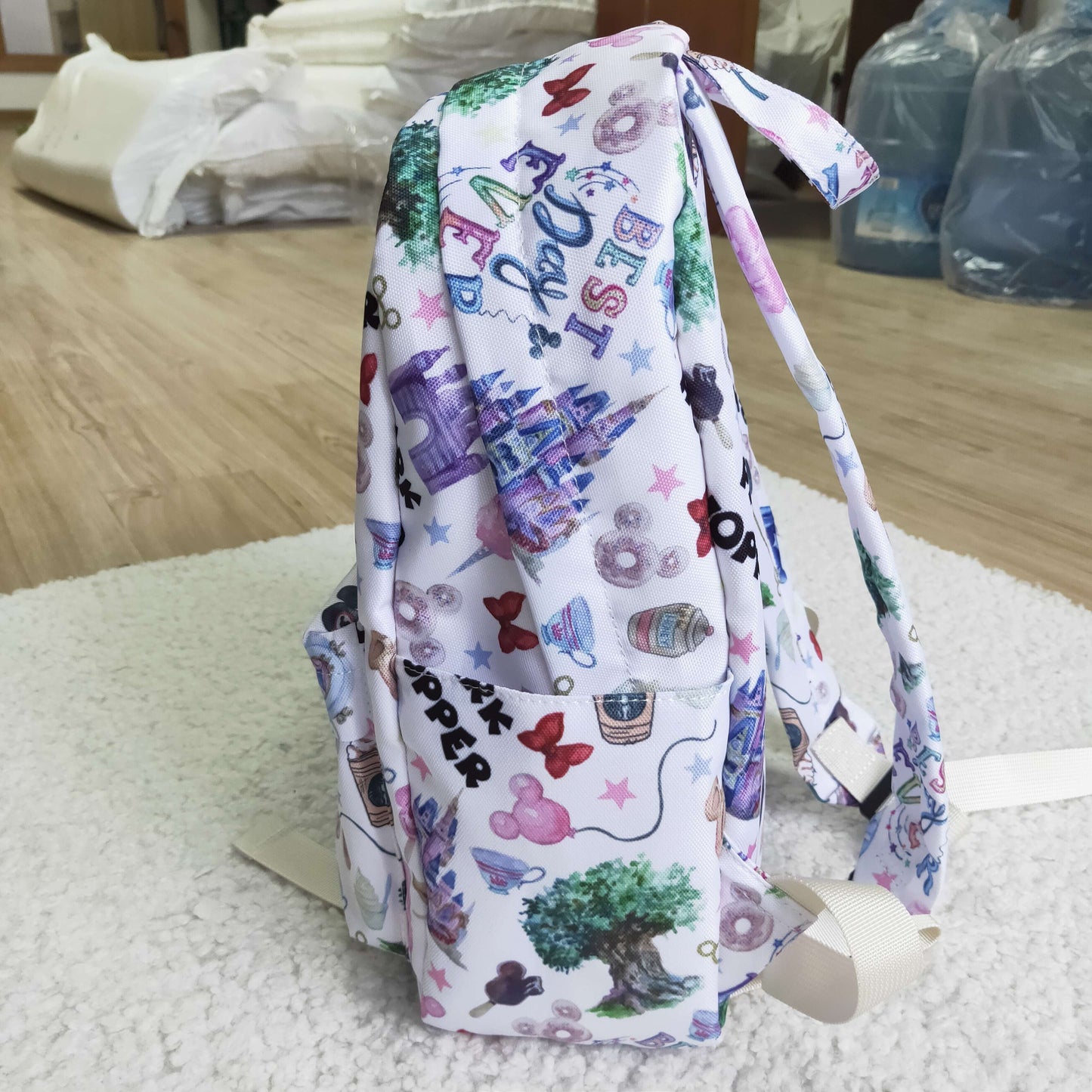 BA0010 Blue Purple Cartoon Print Little Bag Bagpack