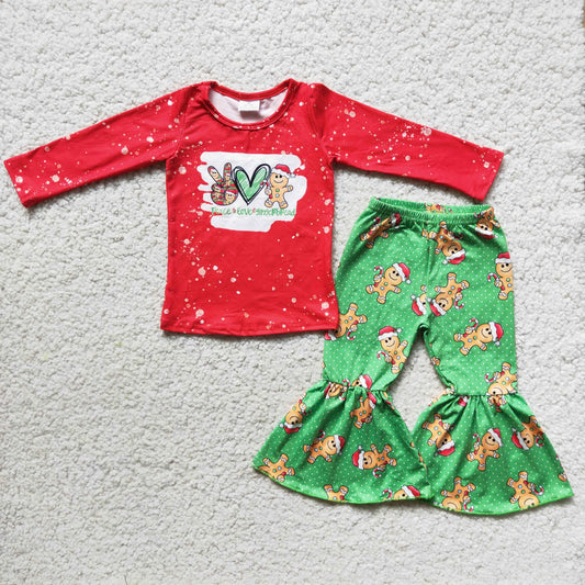 Clearance  6 C10-29 Peace Love Gingerbread Bleach Design Christmas Outfits