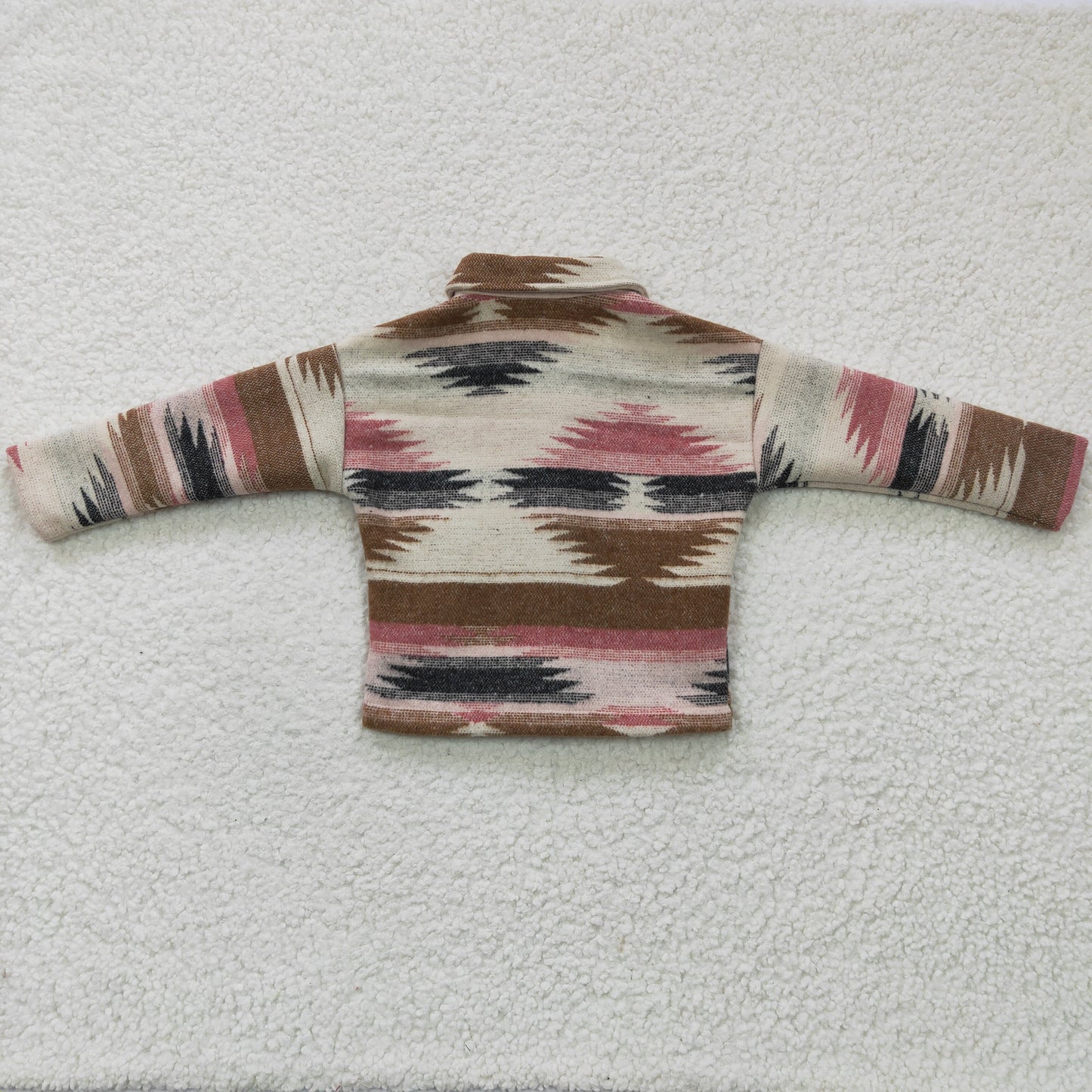 GT0084 Pink Plaid Girls Long Sleeve Top Winter Collar T-Shirts