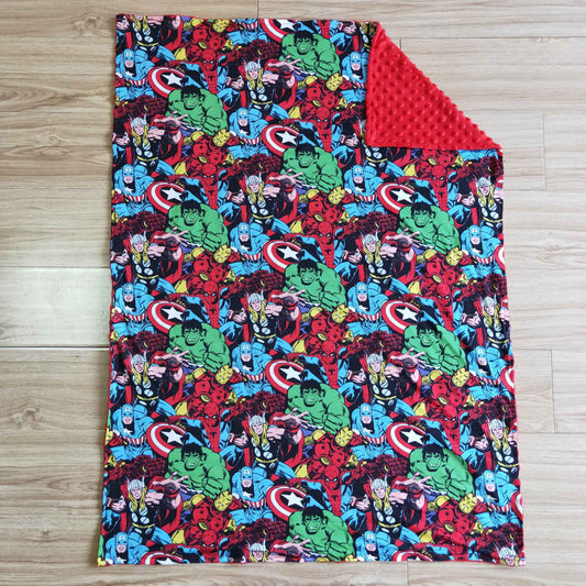 BL0022 Red Hero Movies Cartoon Print Blanket