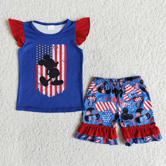 4th Of July Girls Flutter Girls Summer Set