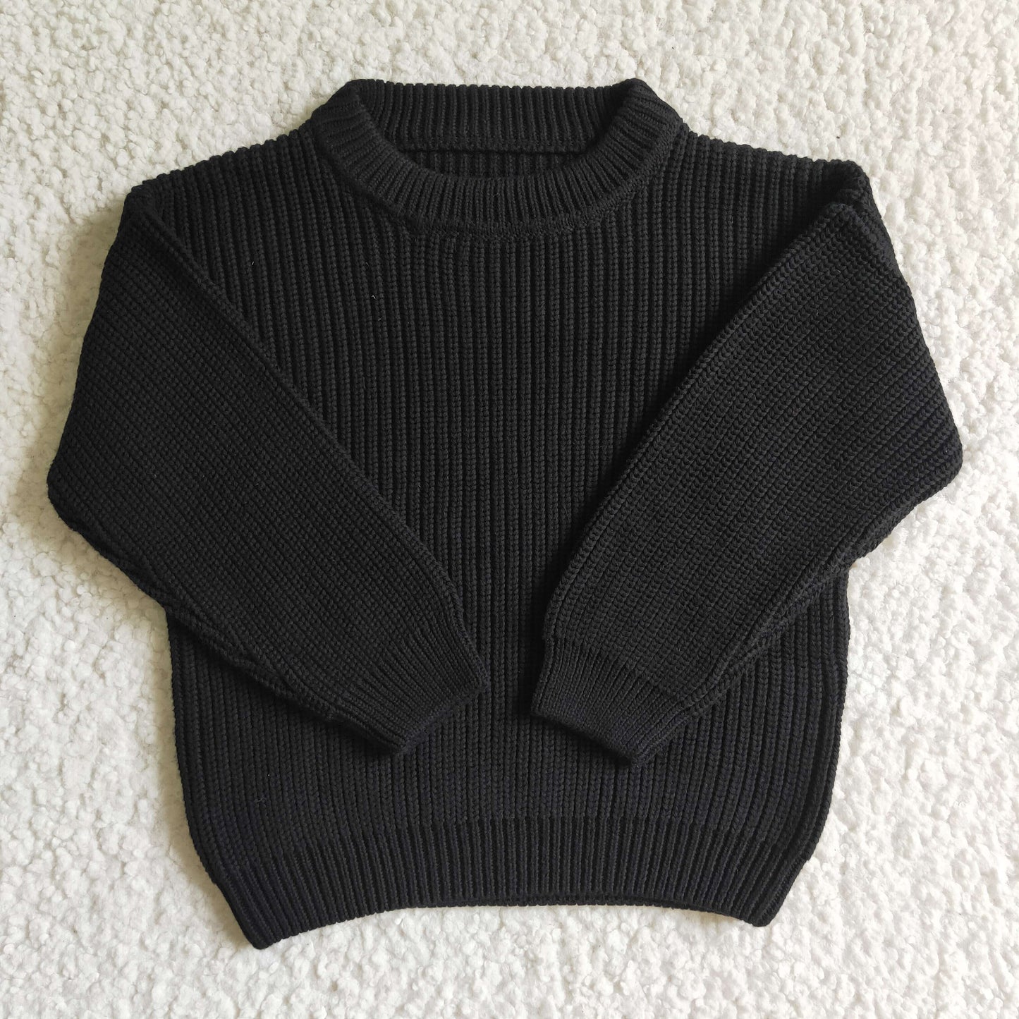 GT0029 Black Girls Long Sleeve Sweater