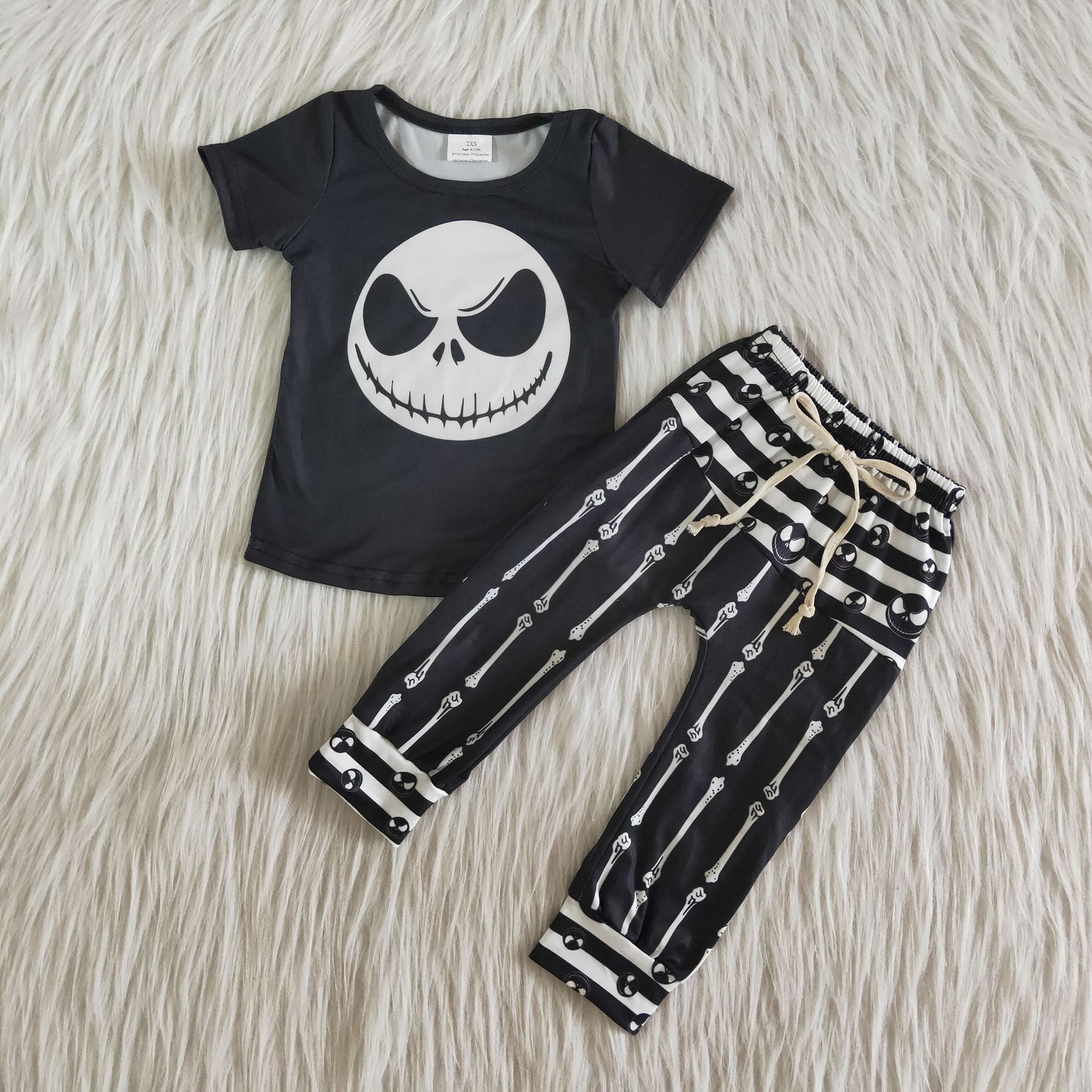 Fashion High Quality Skull Boys Halloween Casual Pants Kids Outfits