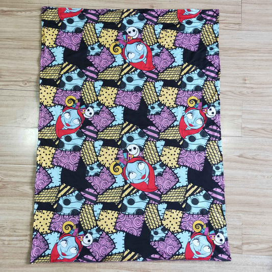 BL0025 Halloween Purple Cartoon Print Blanket
