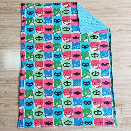 6 B2-20 Mask Blue Cartoon Blanket