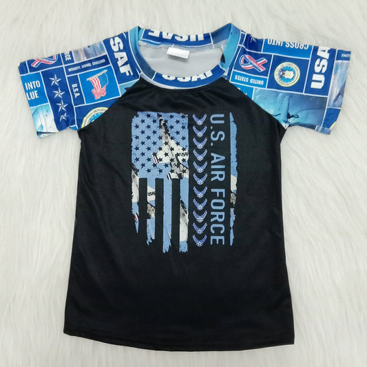 Air Force Blue And Black Boys T-shirts