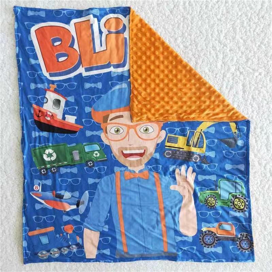 6 B13-6 Blue Orange Cartoon Blanket