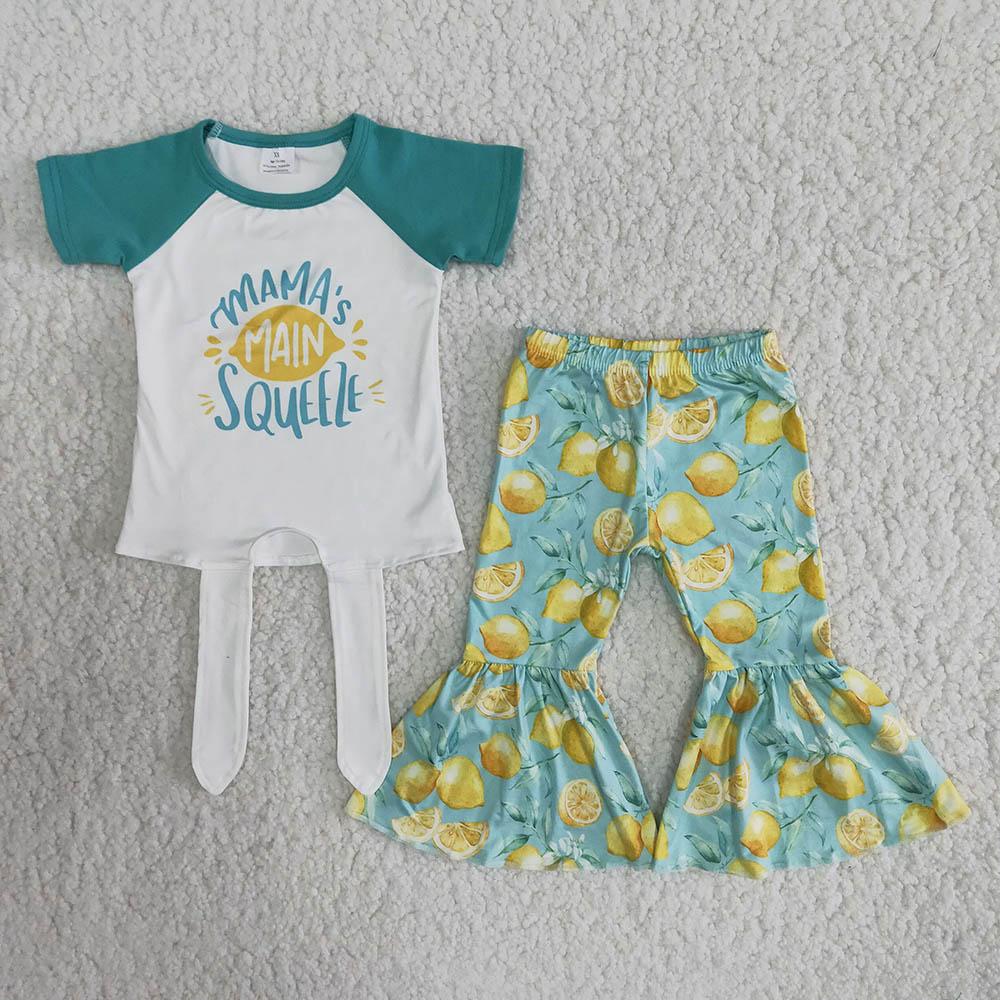 Clearance B13-14 Summer Lemon Baby Girls Outfits