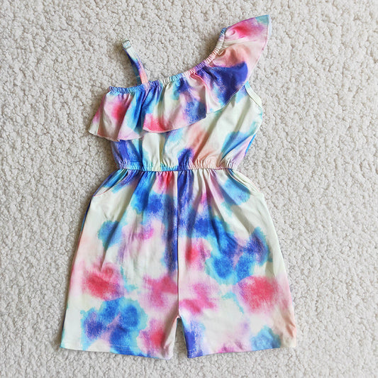 Summer Tie Dye Baby Girls Adorable Romper